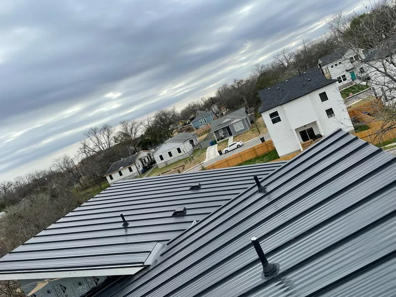 Standing seam metal roof panels with vents for Skylight Repair in Danville